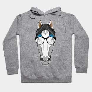 Horse as Doctor with Glasses Hoodie